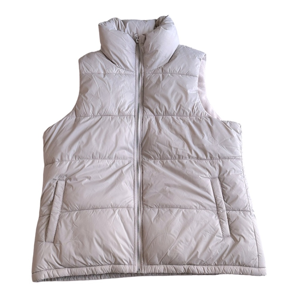 Old Navy  Puffer Full Zip Frost Free Puffer  Khaki Vest Girls‎ Size Large